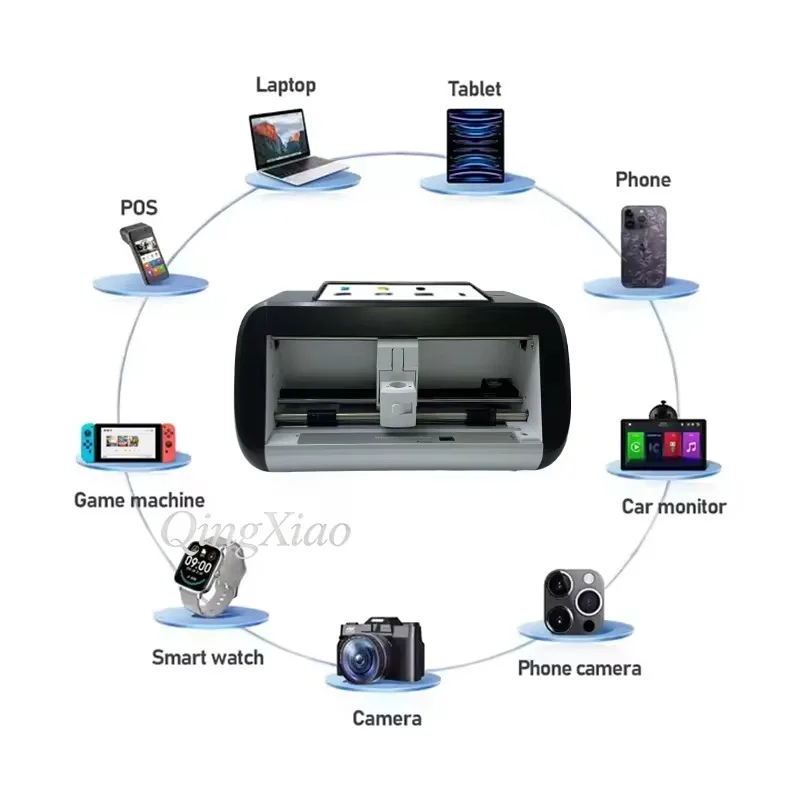 Mini Film Cutting Machine 10Inch Professional Film Cutter For Phone Camera Watch Screen Protectors Compact Body Stable Operation
