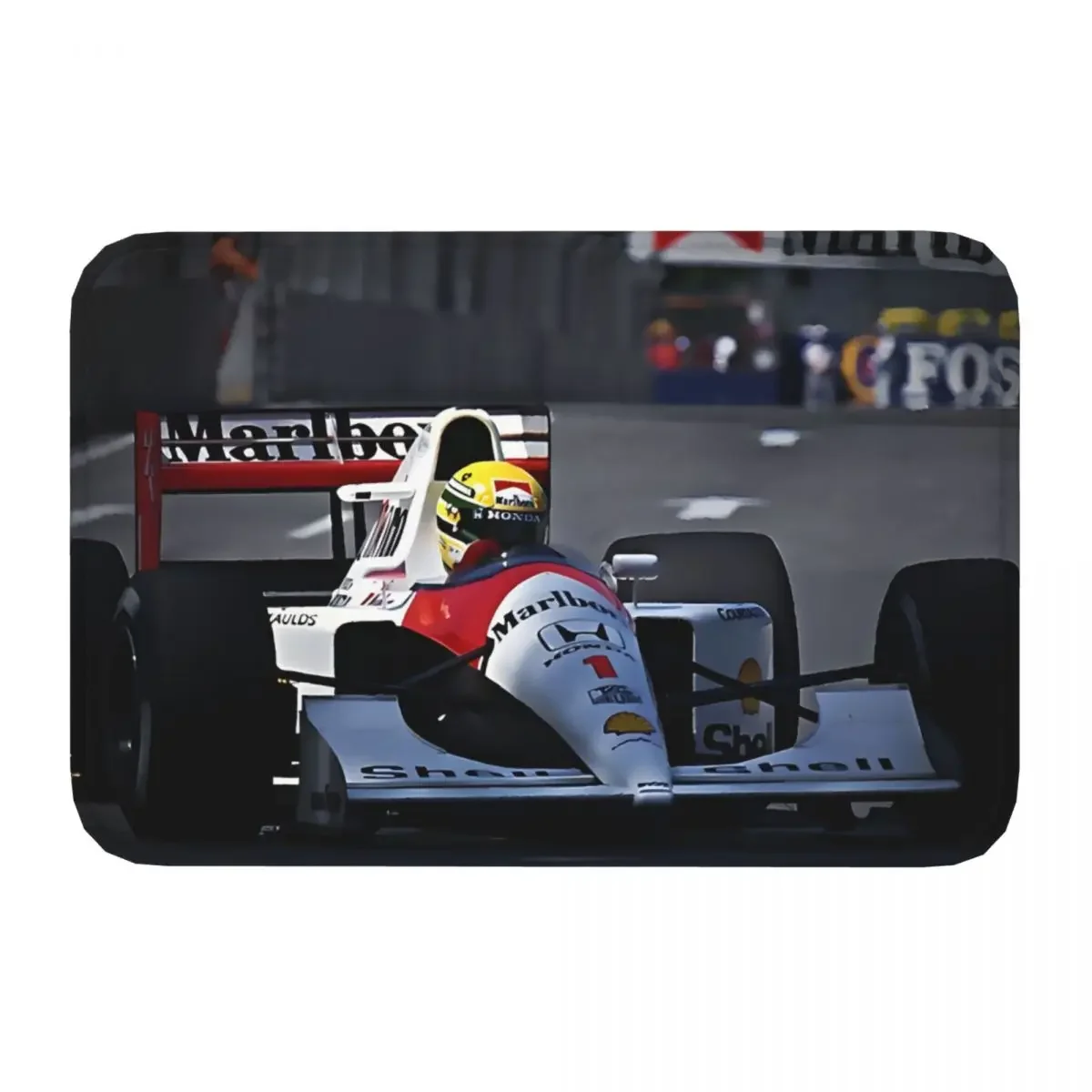 Ayrton Senna Car Bathroom Non-Slip Carpet Senna Driver Living Room Mat Welcome Doormat Floor Decoration Rug