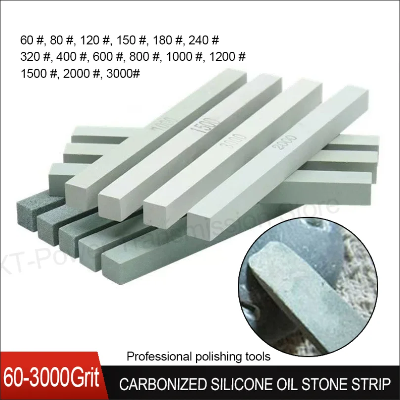 60-3000 Grit Silicon Carbide Oilstone Strip Polishing Grinding Ceramic Whetstone Bottom Sticky Glaze Polishing Grinding Tools