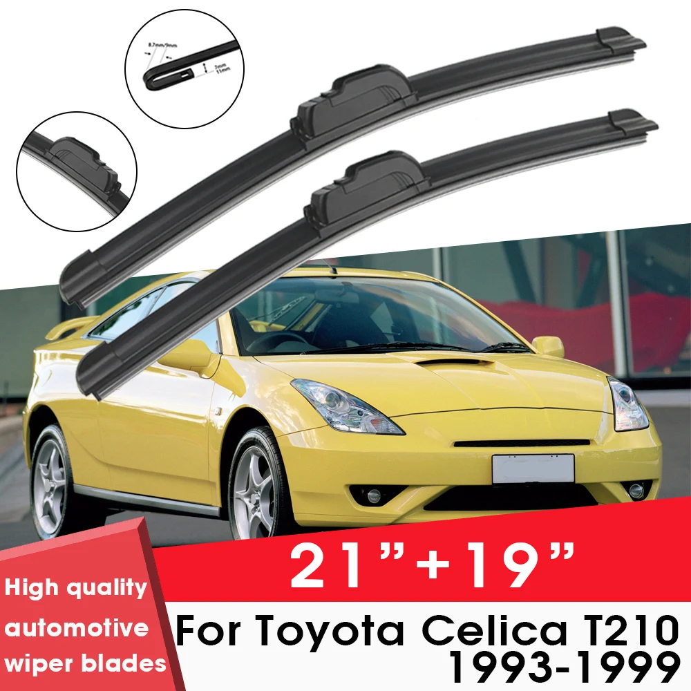 

Car Wiper Blade Blades For Toyota Celica T210 1993-1999 21"+19" Windshield Windscreen Clean Rubber Silicon Cars Wipers