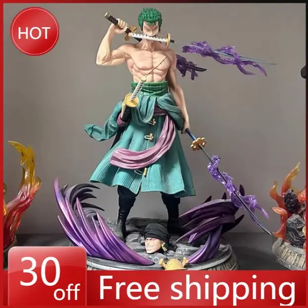 ONE PIECE Anime Figure 37cm Roronoa Zoro Statue Collection Action Figurine Gift Model Doll Collection Statue Children Gift Toys