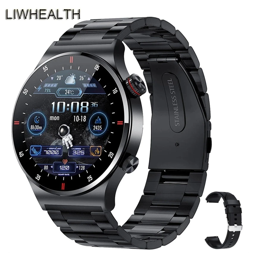 

HOT Smart Watch Bluetooth Call Access Control HR BP Spo2 Health Monitoring Rotate Button Two Menu For Apple Xiaomi Huawei