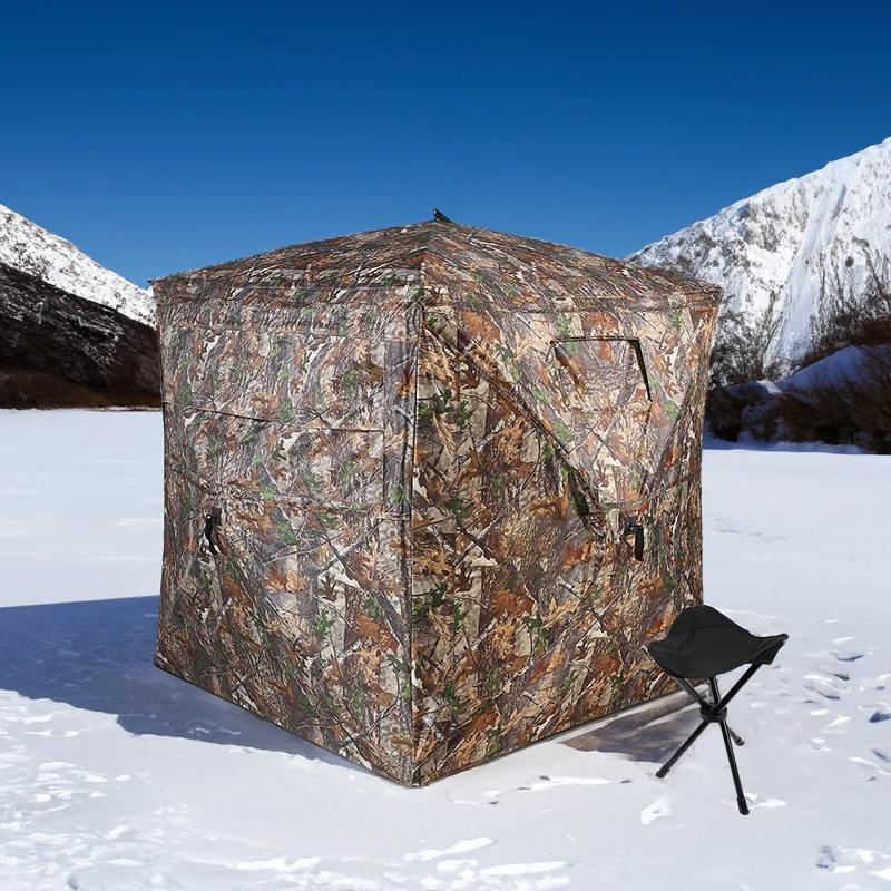 2-3 Person Hunting Camouflage Tent Portable Perspective Hidden Tent 270 Degree Unobstructed Quickly Open Outdoor Camping Tent