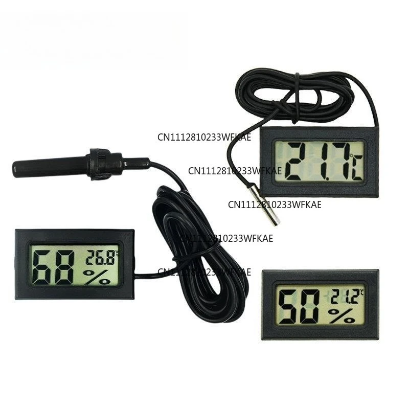 Mini Convenient Digital LCD Thermometer Sensor Hygrometer, Refrigerator Fish Tank Monitoring Monitor