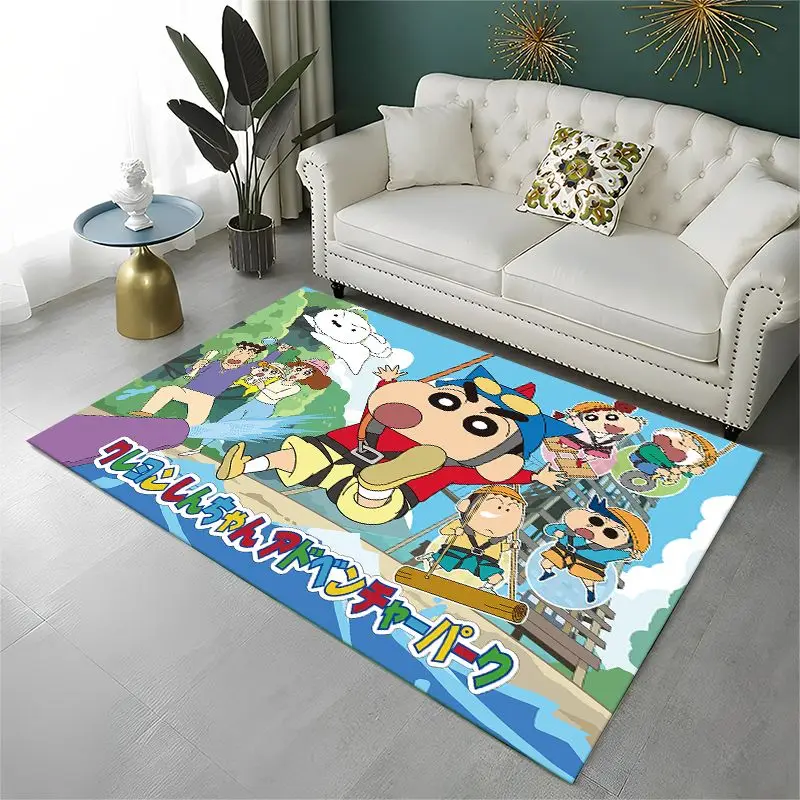 Funny C-Crayon Shin-chans Cartoon Living Room Non-Slip Area Rug Soft Carpet for Bedroom  Playroom Sofa,Home Decor Doormat Gift