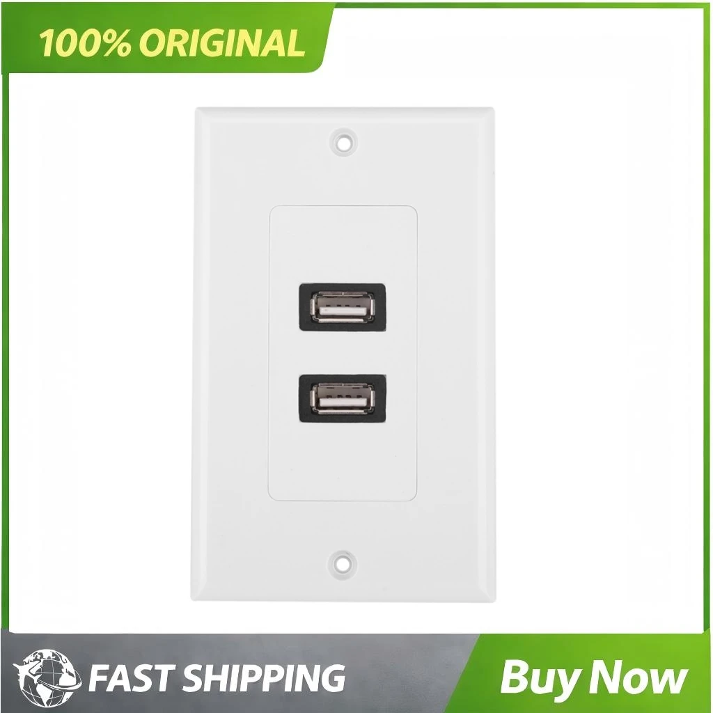 Dual Port USB2.0 Wall Plate Panel for Home  Building Hotel Decoration USB Plate USB Wall Plate Wall Plate Panel Wall Plate
