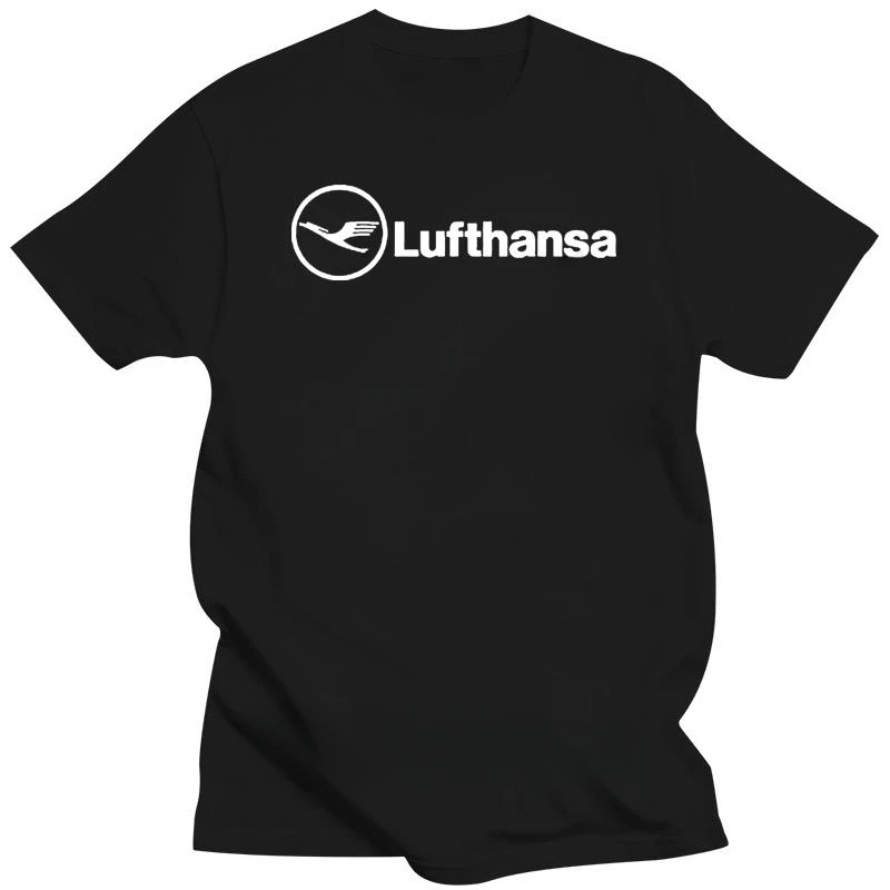 Lufthansa Vintage Logo German Airline Aviation T-Shirt S-5XL male short sleeve casual tops Cotton teeshirt man fashion t shirts