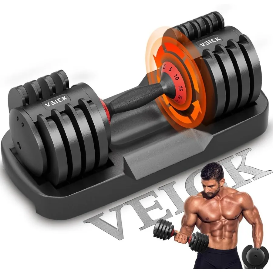 

25LB 5 in 1 Single Adjustable Dumbbell Free Dumbbell Weight Adjust with AntiSlip Metal Handle Ideal for FullBody Home Gym Worko