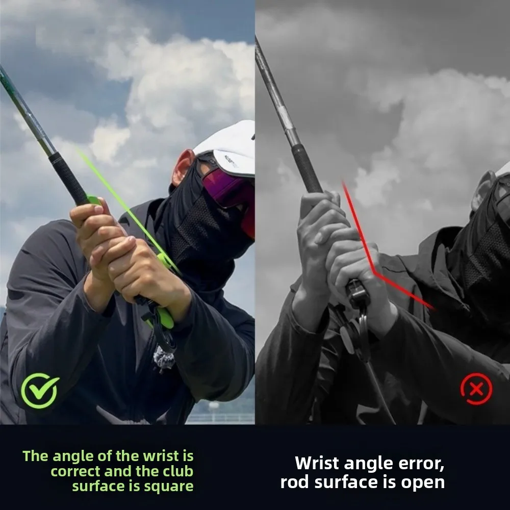 2 in 1 Golf Swing Trainer Putter Grip Swing Tool SquareSet Control Hand Position Correction Golf Training Aid Swing Training