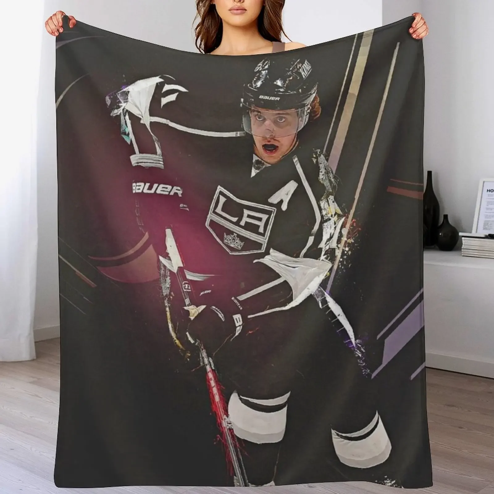 

Anze kopitar Throw Blanket Picnic Flannel Designers Single Blankets