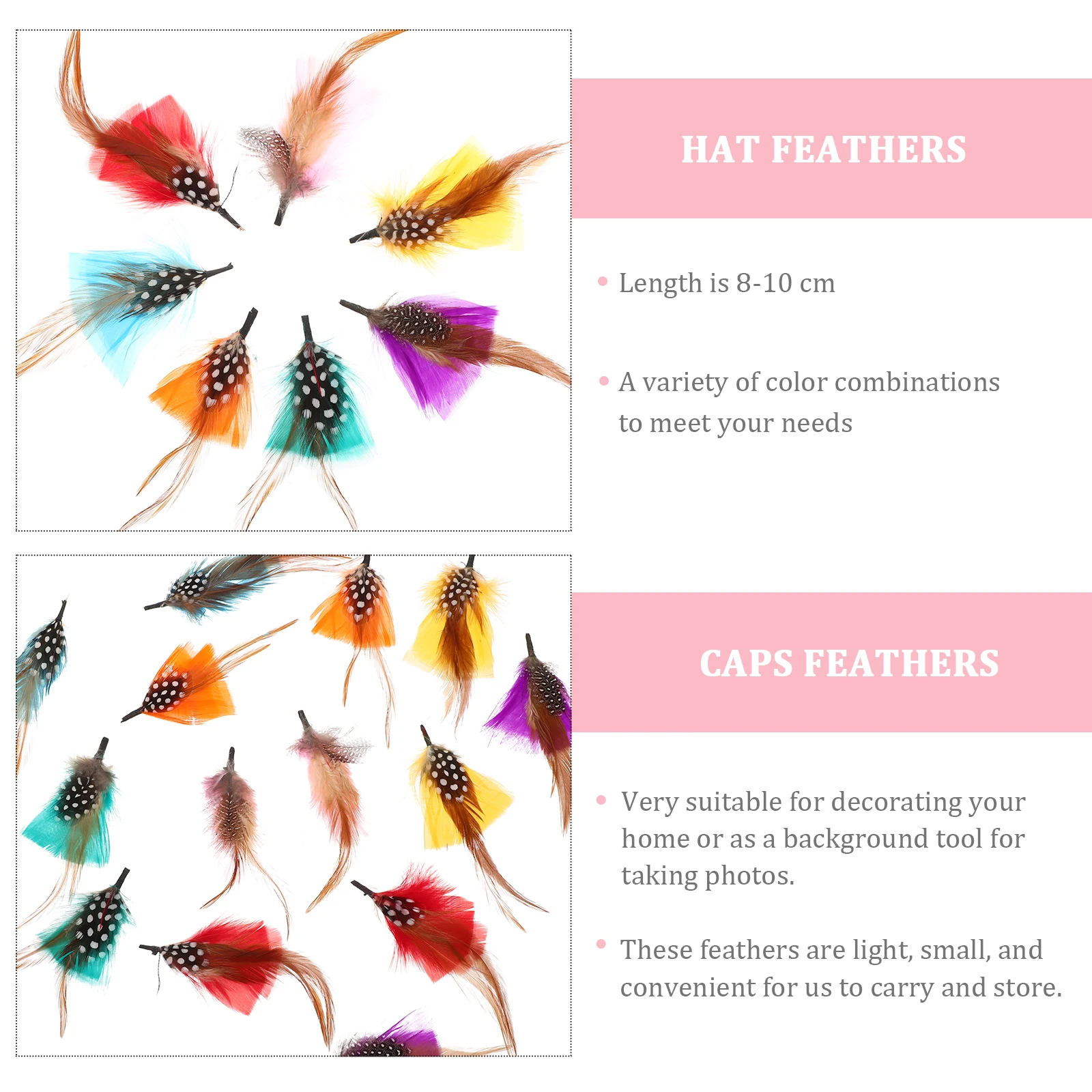 

14pcs Decorations Assorted Plume Accessories For Hat Clothing Brooch Party Wedding Stage Photography Background Decor