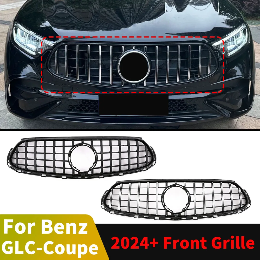 

Front Bumper Grille Inlet Mesh Grill Tuning Part Upgrade For Mercedes C254 Benz New GLC Coupe 2024+ like 260 300 4MATIC GT Style