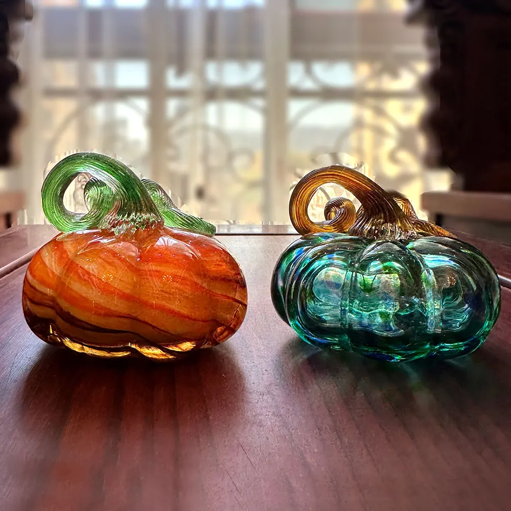 Handmade Glass Pumpkin Figurine 6