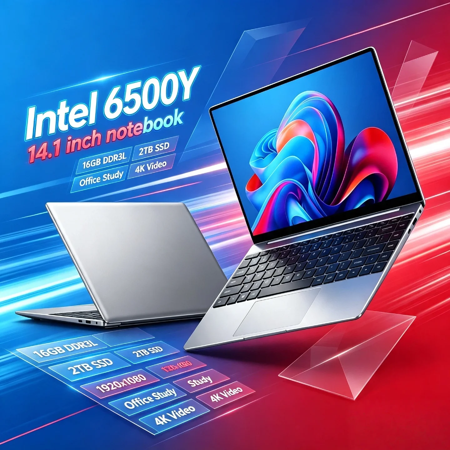 Intel 6500Y 14.1 Inch Ultra Light Laptop 2C4T 1.1 3.4GHz 32GB RAM 2TB PCIe SSD 5000mAh Fingerprint Backlit V30 A1 Max