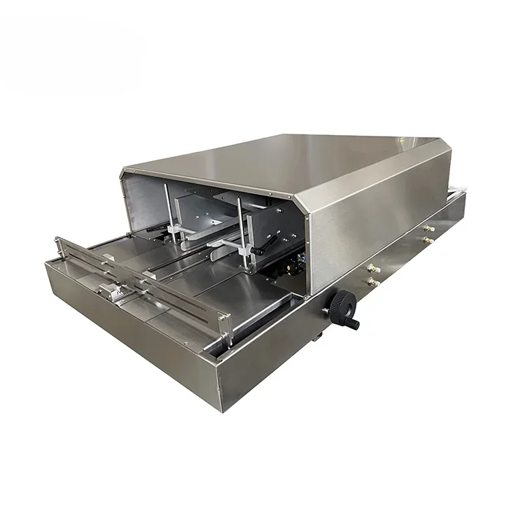 -Perfume box cellophane folding machine, box wrapping machine, cosmetic box film folding machine