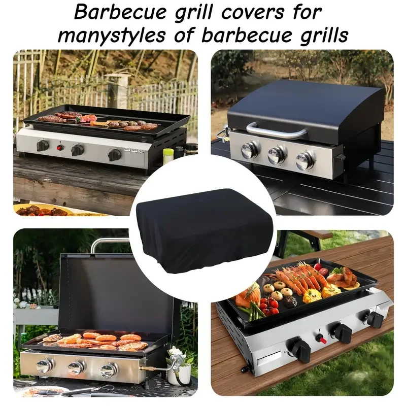 غطاء شواء ثقيل، إغلاق برباط قابل للتعديل، للتخييم، الفناء الخلفي، ملحقات شواء الشاطئ #1