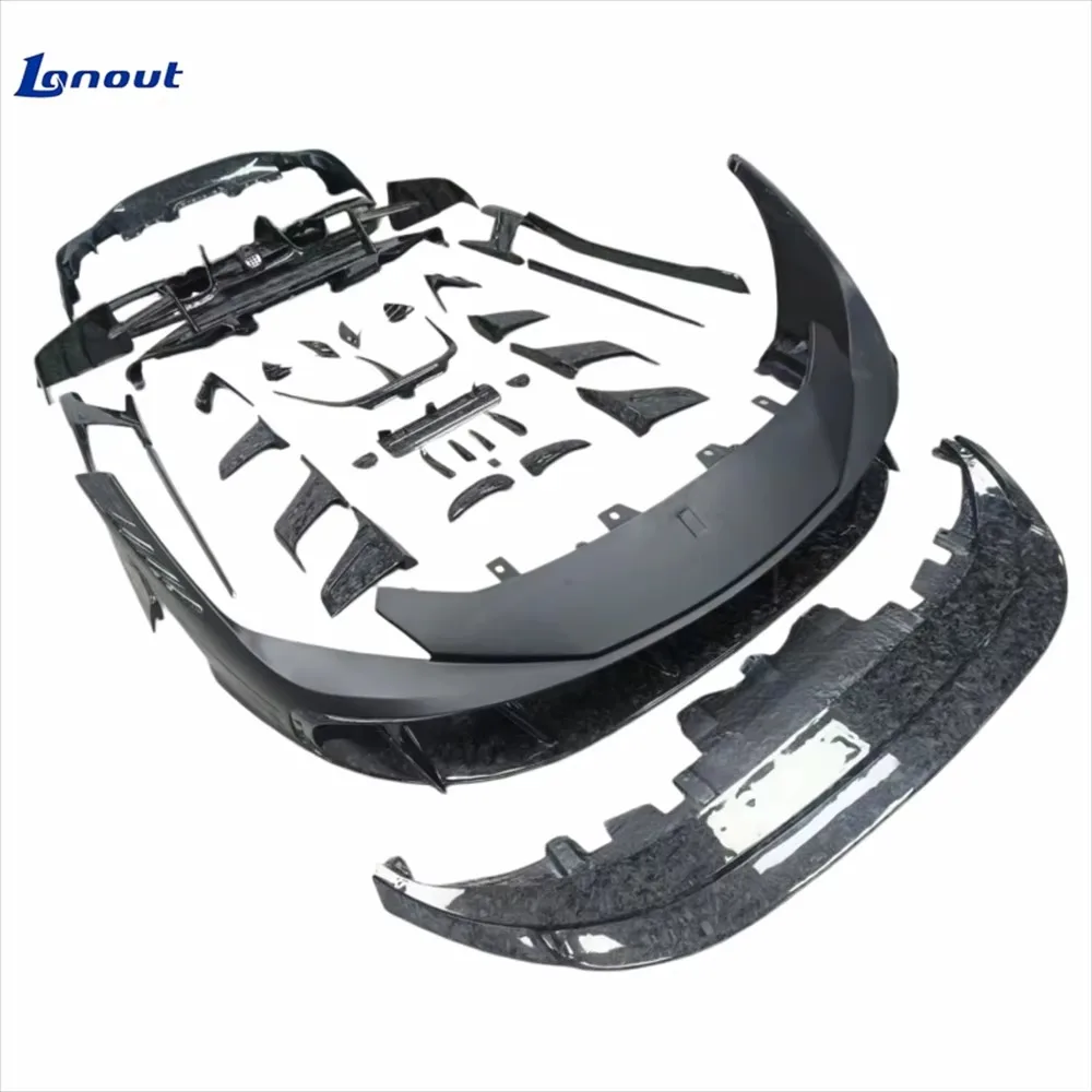M-style Forged Carbon Fiber Surround Kit Suitable for for ferrari F8 Modification, Front and Rear Bumpers Side Skirts and Spoile