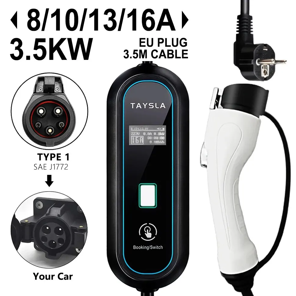 TAYSLA Electric Car Charger Type 2 Charging Cable EV Charging Station Wallbox EVSE Electric Charger for Nissan Leaf Charger 16A