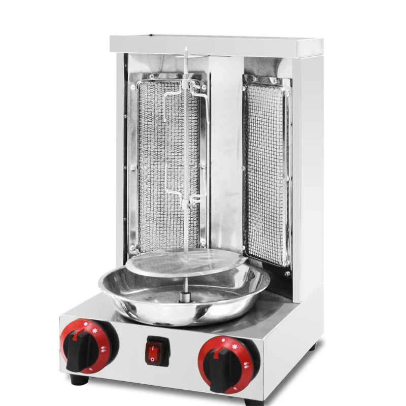 Commercial LPG Gas Rotary Turkey Broiler Grill Machine Vertical Kebab Roaster Middle East Rotisserie Equipment BBQ Maker
