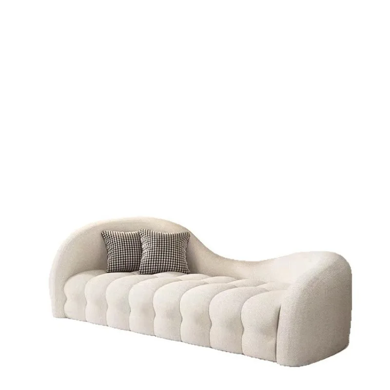 

Light luxury household cream wind curved sofa B & B beauty salon clothing store reception