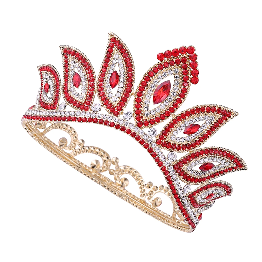 

Bridal Crown Elegant Tiaras Hair Accessories for Wedding Party Banquet Retro Headwear Rhinestone Crown Hairstyling Tool