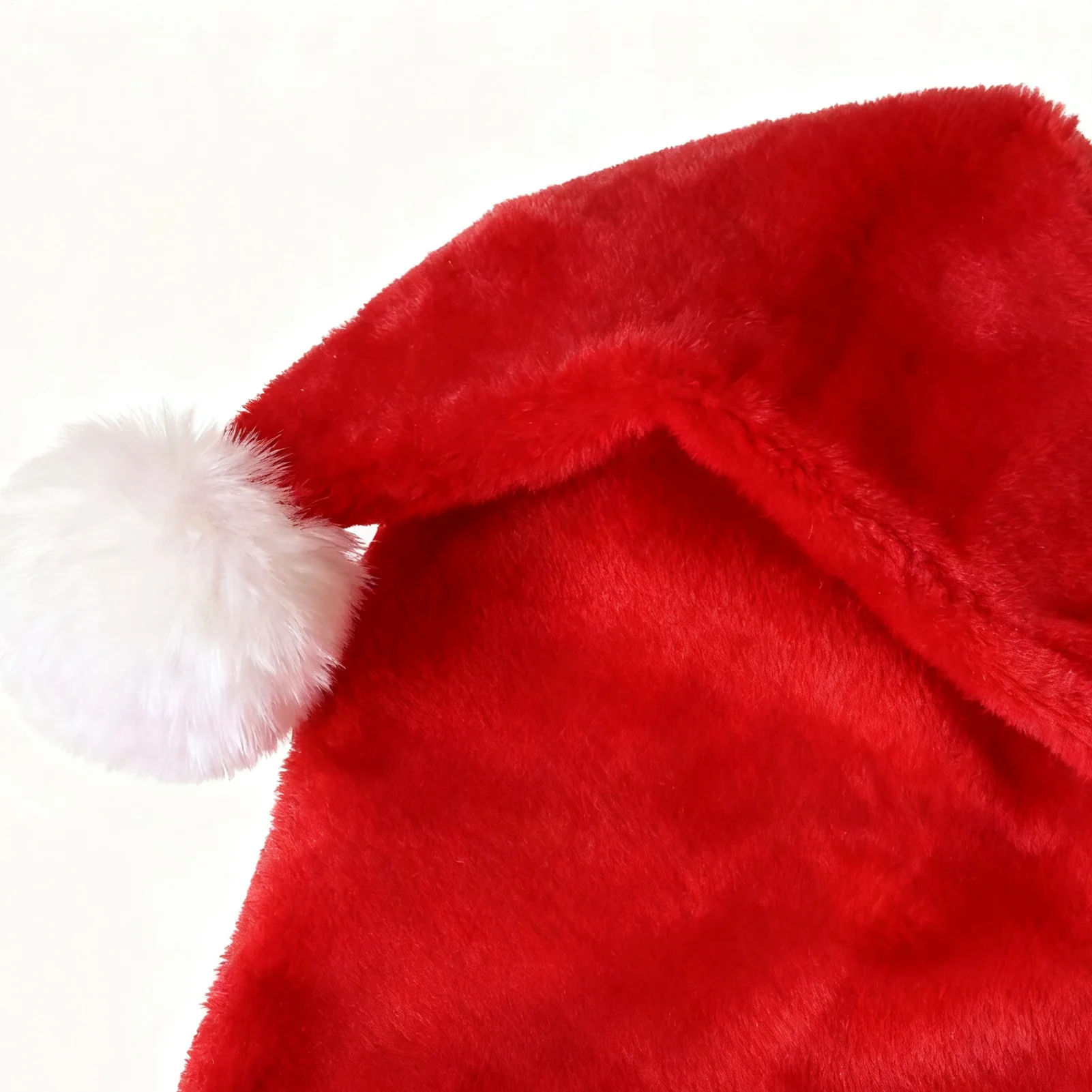 Santa Hat Plush - Kerstmutsen Zachte witte pluche bekleding Hoofddeksels
