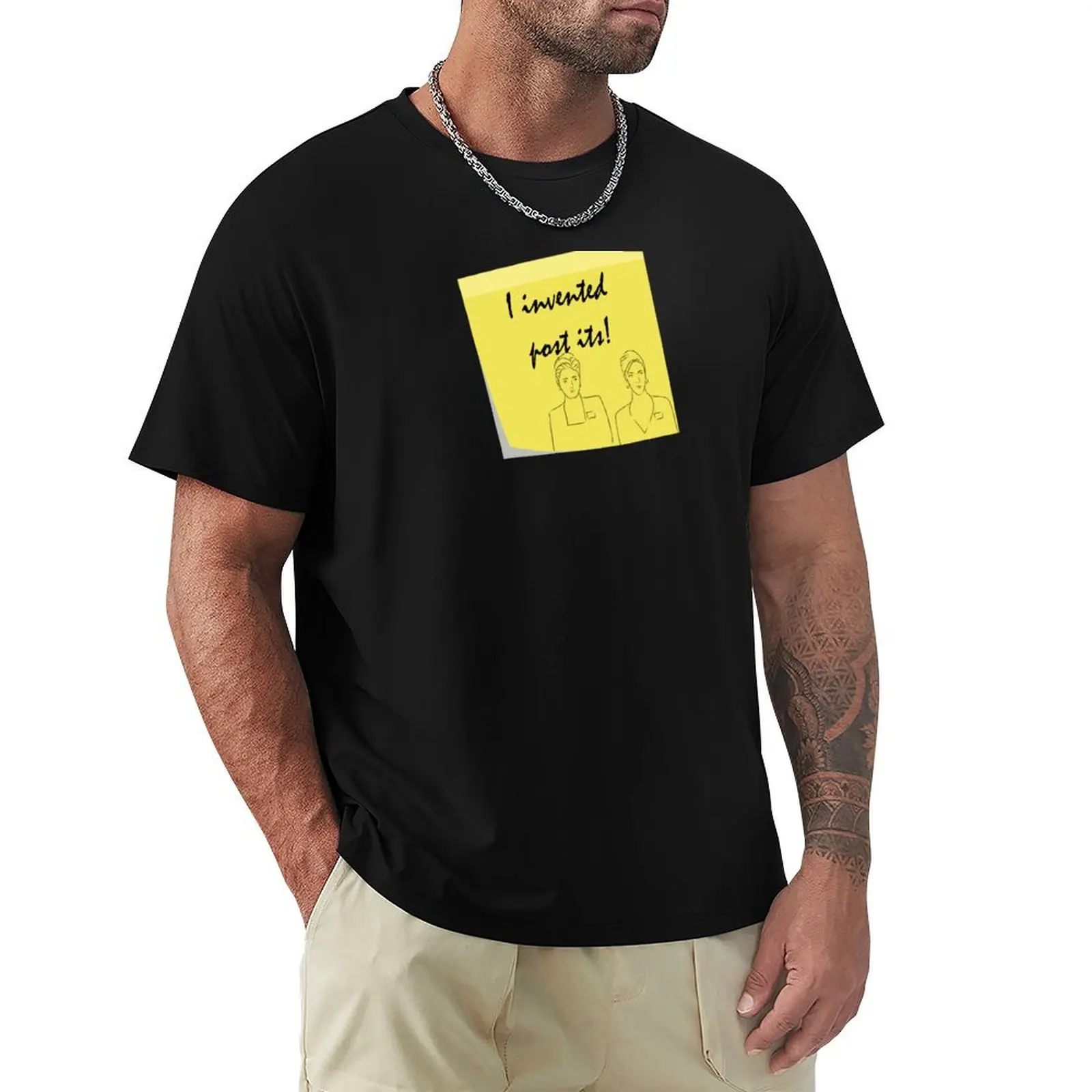 I INVENTED POST ITS! T-Shirt Stylish Graphic Short Sleeve Top