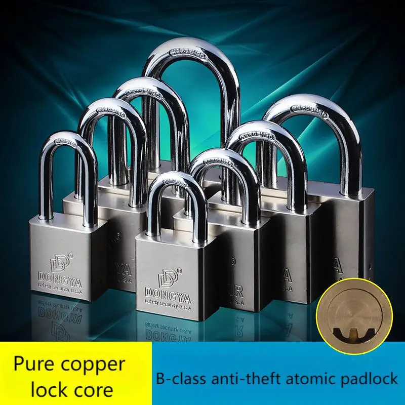 

40mm long atomic imitation stainless steel padlock waterproof and anti pry padlock unified opening padlock and unlocking lock
