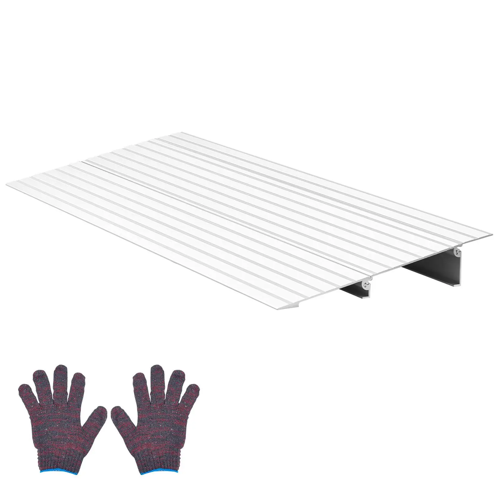 Door Threshold Ramp, 2 inch Rise, Aluminum Alloy Threshold Ramp Rated 800 lbs Load Capacity, Handicap Ramps for Home Steps for W