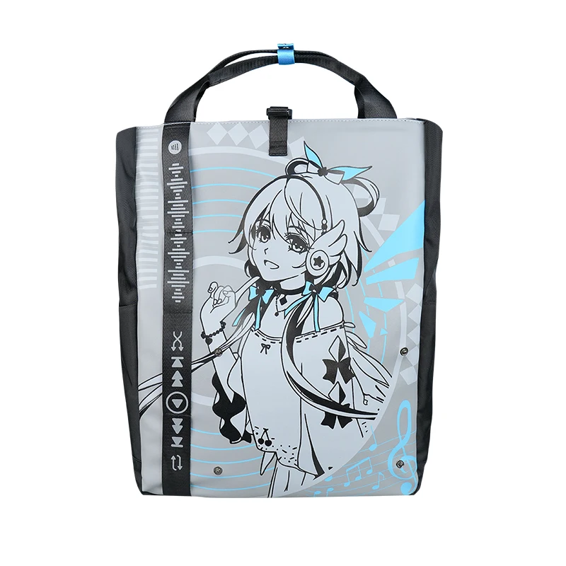 Luo tianyi mochila luo tianyi crossbody saco translúcido crachá exibição grande capacidade de armazenamento portátil saco de dor de deslocamento