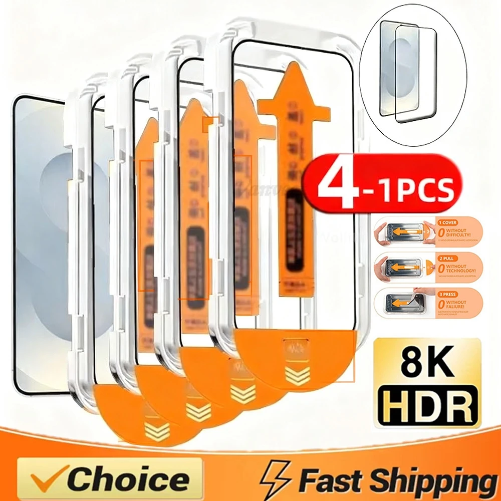 8K HD Oleophobic Coating Tempered Glass Screen Protector For Samsung S25 Ultra S26 Plus S24 FE S23 S22 S20 FE Protective Film