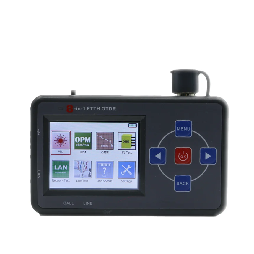 

Ручной измеритель оптического волокна FTTH OTDR 8-в-1, высокая точность 32/1310/1550 нм, батарея 6,5 часов для сети обслуживания кабелей