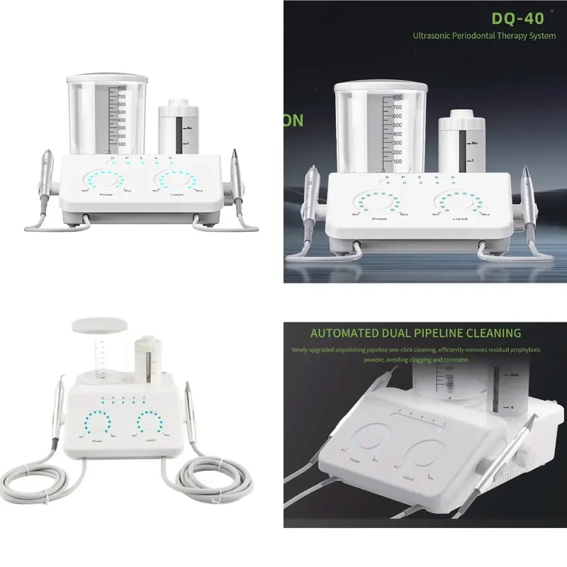 Ultrasonic Piezoelectric Scaling Machine with Airflow Polisher and High Temperature Sterilizable LED Handpiece for