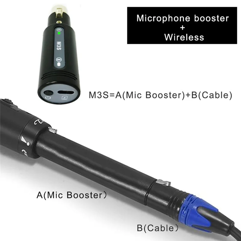 

THIVN-Plug-On Microphone Wireless Microphone Transmitter Receiver 2.4Ghz Audio Mixer Dynamic PA System