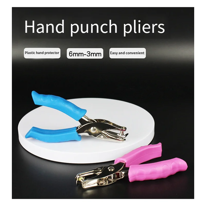 3 Piece 1/4 Inch Of Hole Handheld Puncher For Office School Supplies,Can Be Used For Labels,Greeting Cards