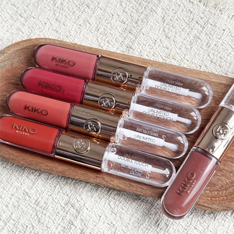 KIKO Unlimited Double Touch 25th Limited Edition Long-lasting Base Colour and Transparent Gloss Lip Gloss 6 Color Codes 140~145