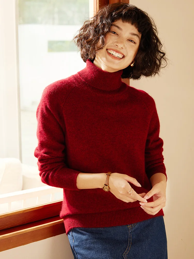 

Thick Turtleneck Pullover 100% Cashmere Sweater Soft Warm Autumn Winter Solid Color Basics Knitwear Casual Lazy Woman Clothing