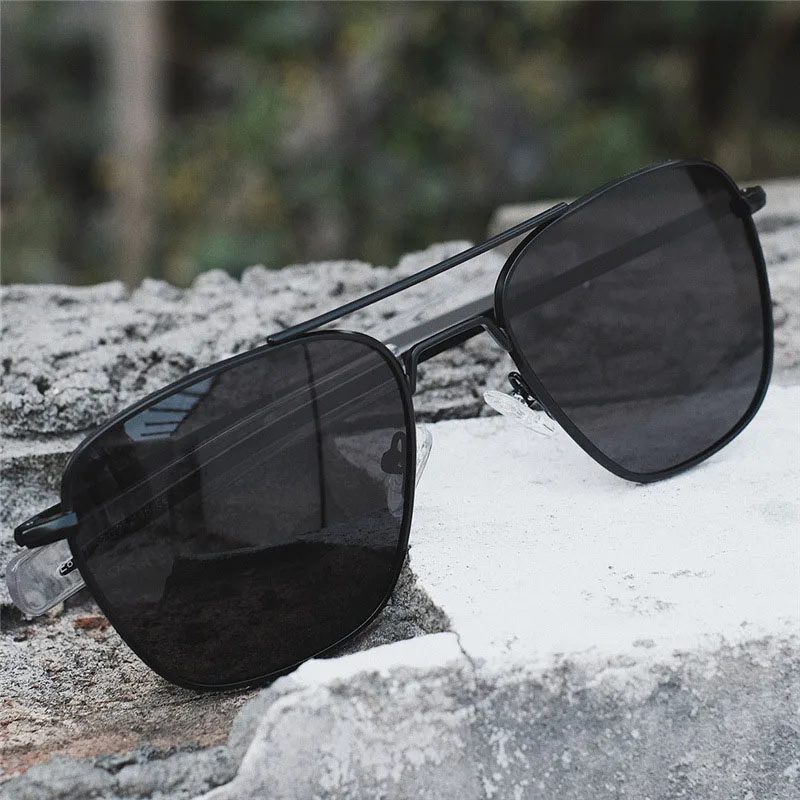 Klassische polarisierte Design-Sonnenbrille für Herren, 2025, Vintage-Pilot-Fahrsonnenbrille, blendfreie Sonnenbrille für Herren, Gafas de Sol Homme