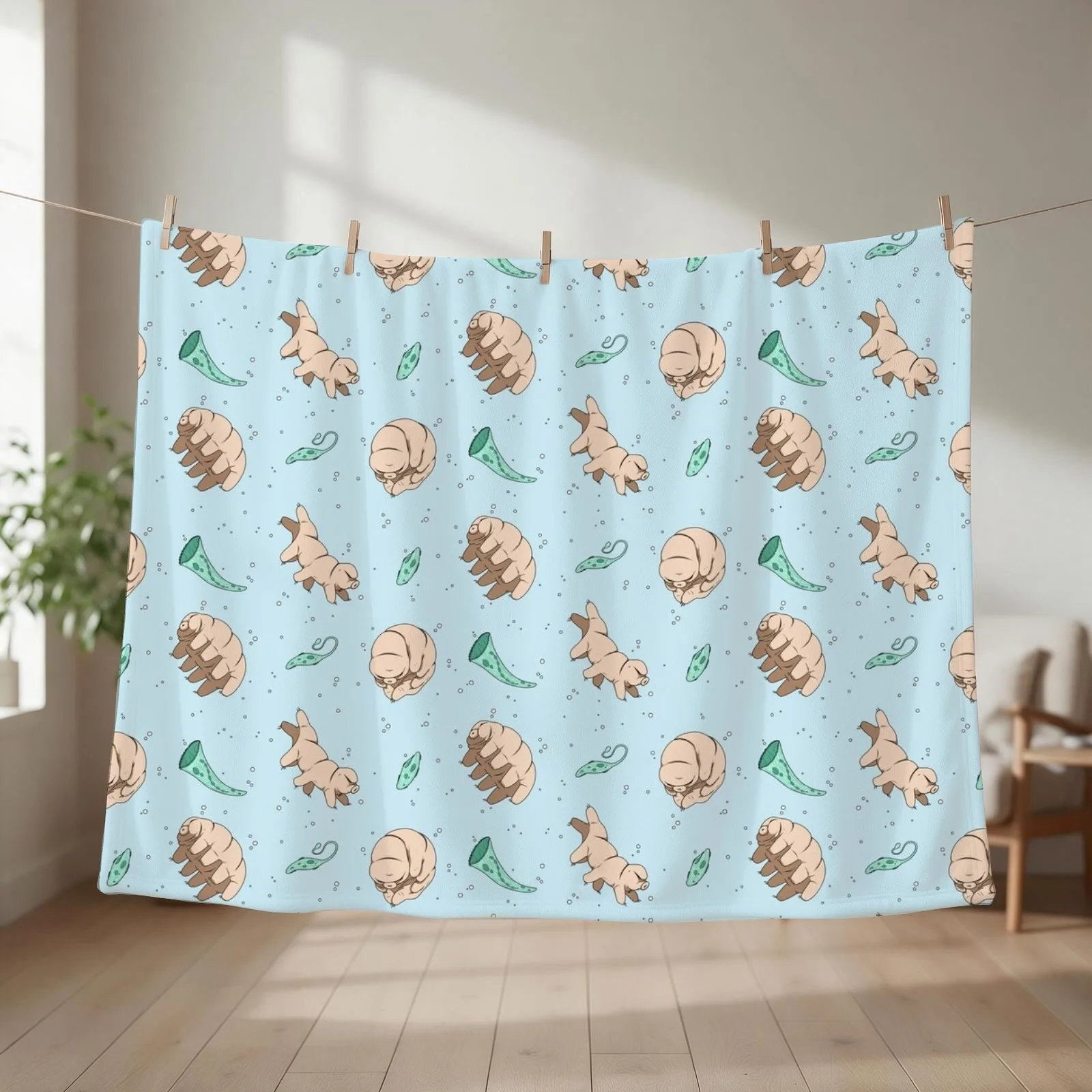 Tardigrades and Friends Throw Blanket halloween Furry Quilt Decorative Sofa Blankets