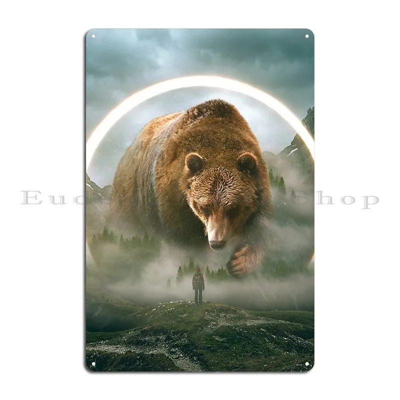 Aegis Bear Metal Signs Printed Cinema Home Wall Cave Pub Tin Sign Poster