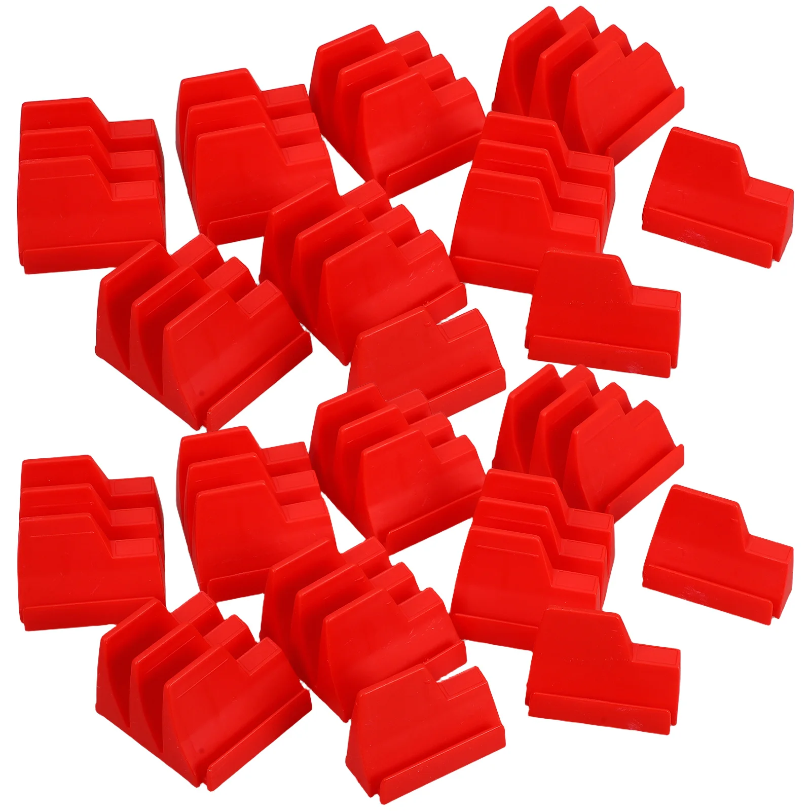 2Sets Wall Mount Wrench Organizer Heavy Duty Tool Storage Rack with Individual Slots for Garage Workshop Space Saving Red