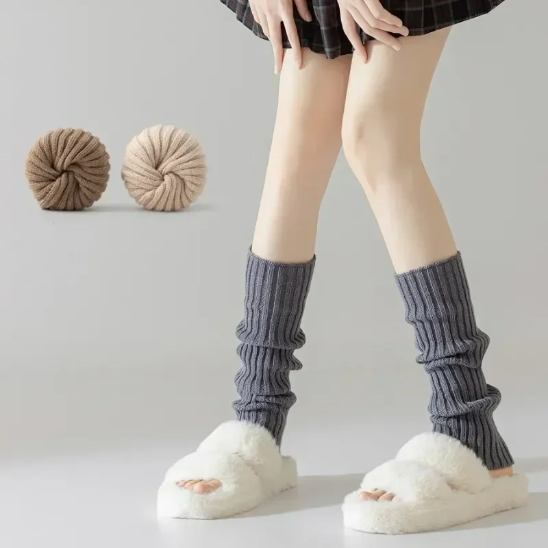 Autumn Winter Knee Warm Style Preppy Women's Trendy Casual Long Quality Socks Warmers High Comfort Leg For Leggings