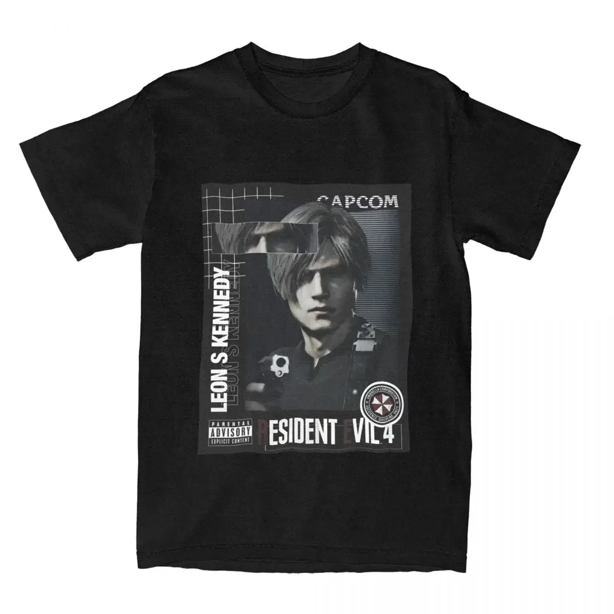 Leons Kennedys T-Shirt Spooky Japanese Game Harajuku T-Shirts Short Sleeve Y2K Tshirt Summer Cotton O Neck Plus Size Clothing