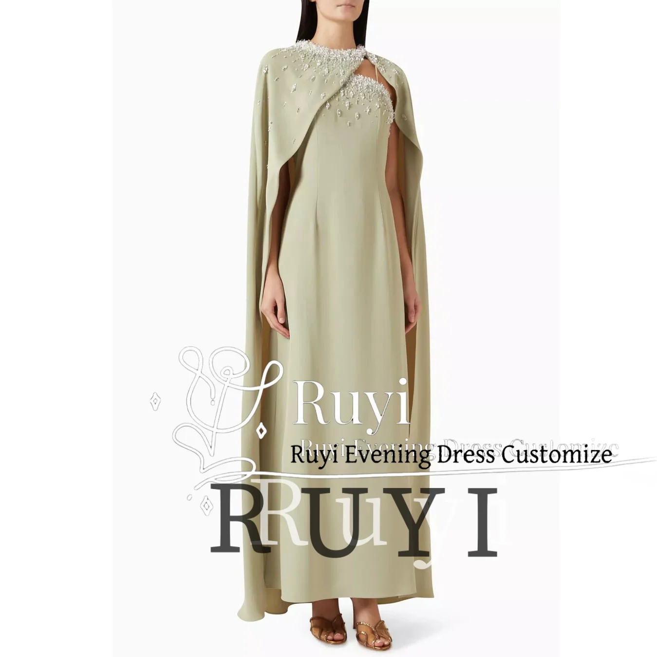 

Роскошные вечерние платья с бисером на заказ для свадебных гостей, миди с круглым вырезом, вечернее платье больших размеров