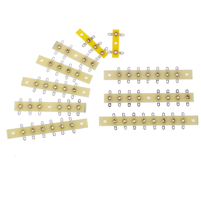 Hot 2Pin-8Pin FR4 Tag Strip Turret Terminal Board Generic Terminal Tag Turret Board Tool Parts Wholesale