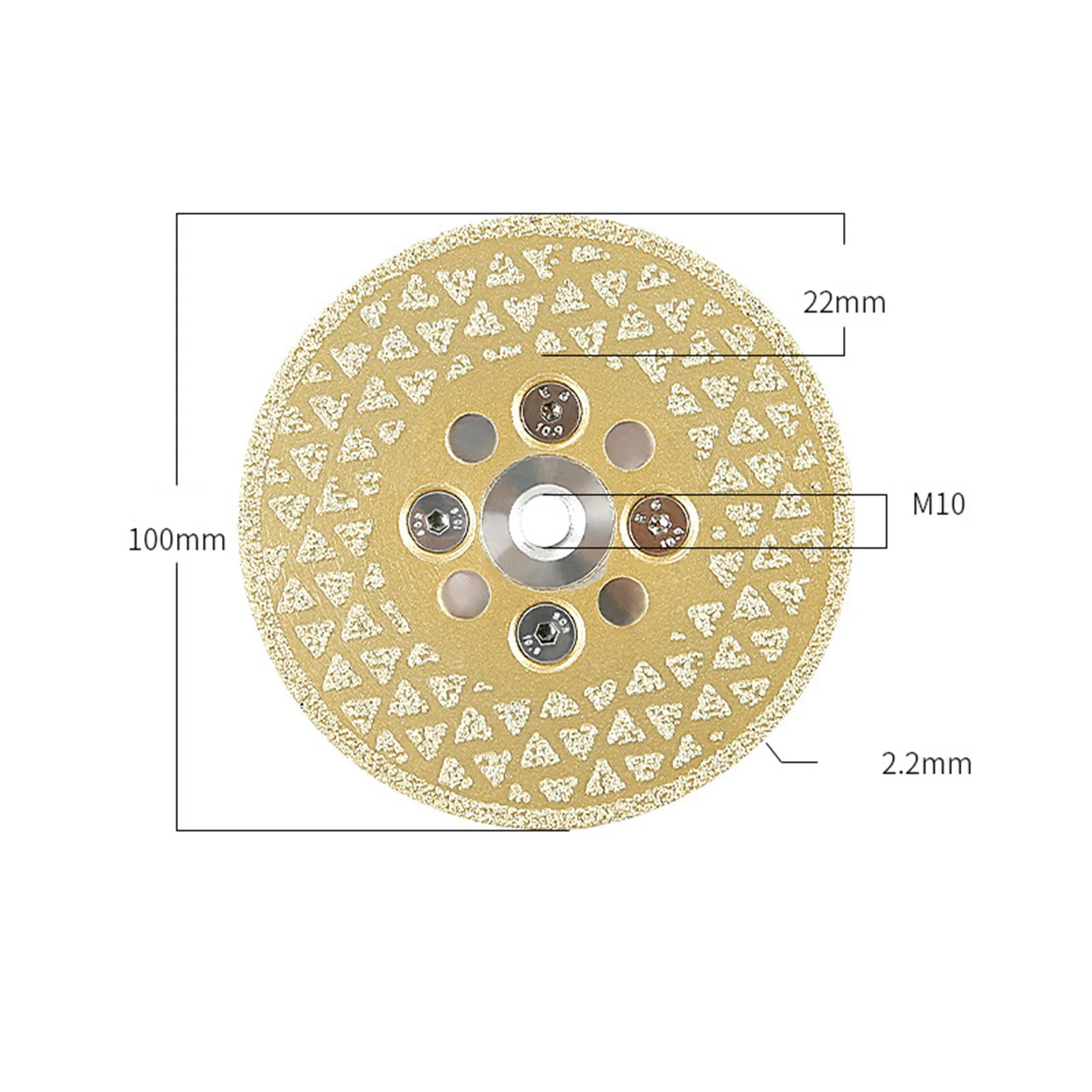 100mm M10 Double Sided Brazed Diamond Grinding Disc Cutting Wheel Saw Blade For Cutting Grinding Ceramic Tiles Marble Power Tool