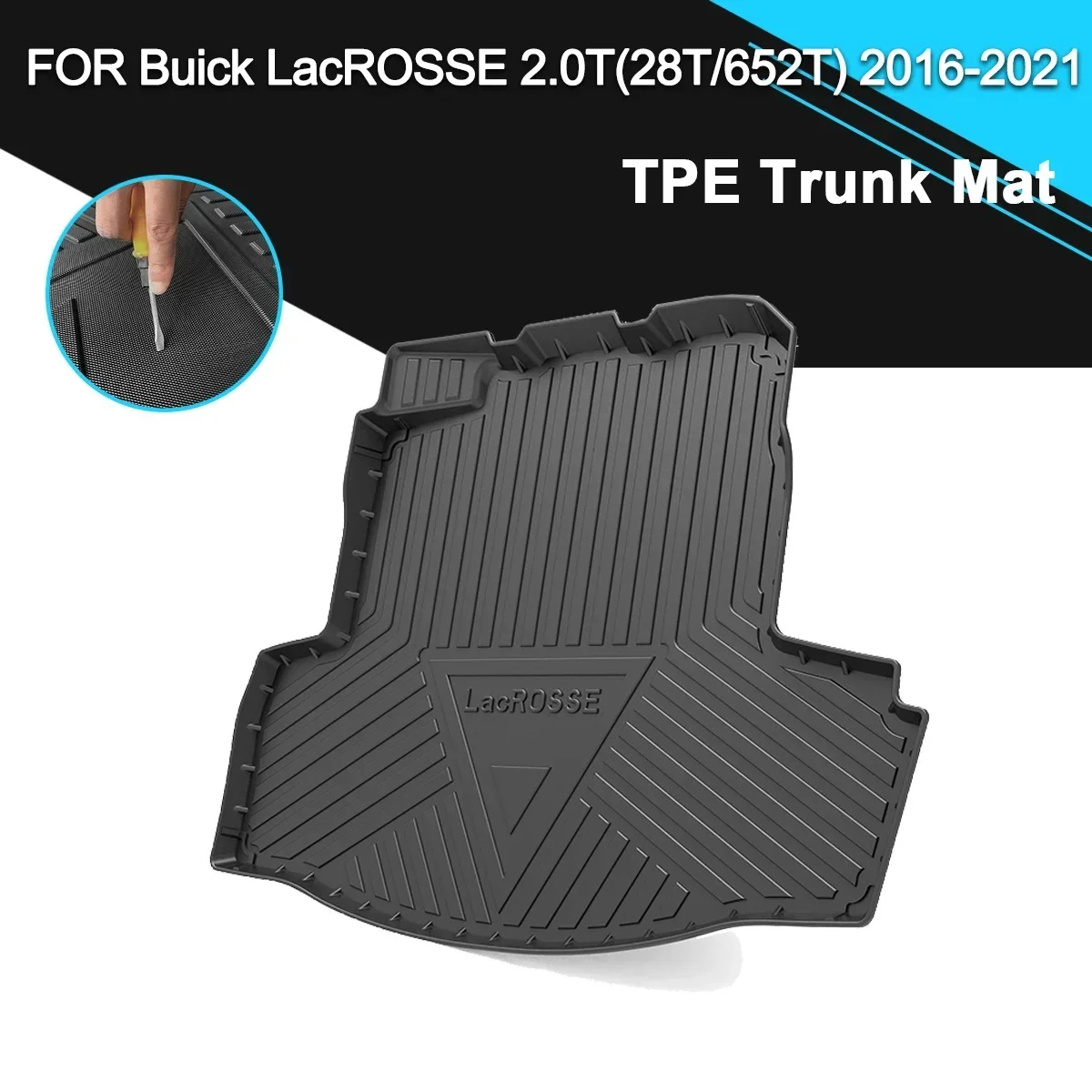 

Car Rear Trunk Cover Mat Rubber TPE Waterproof Non-Slip Cargo Liner Accessories For Buick LACROSSE 2.0T(28T/652T) 2016-2021