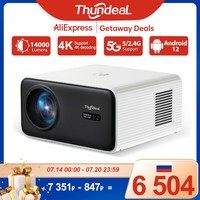 ThundeaL Mini Portable HD Projector TD85SE TD85 TD85W Android 12 WiFi 6 Home Theater Meeting 2K 4K Video Movie Beam Projector