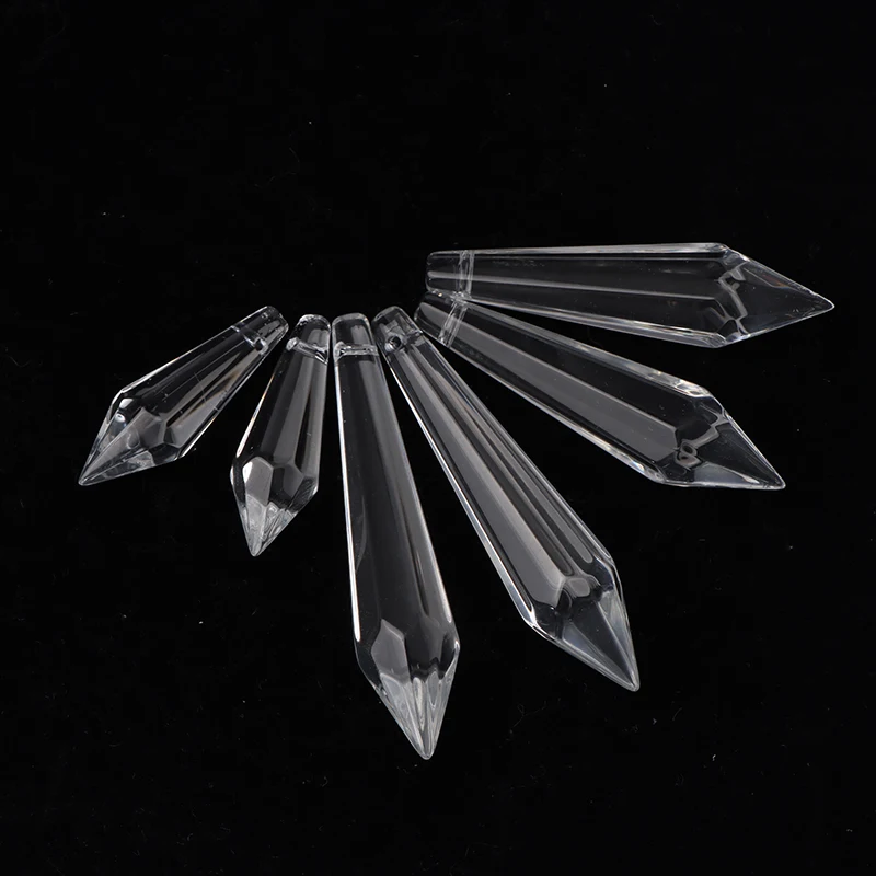 10pcs Acrylic Crystal Drop Pendant Prisms Chandelier Curtain Chrismas Wedding Party Lighting Christmas Lamp Hanging Parts