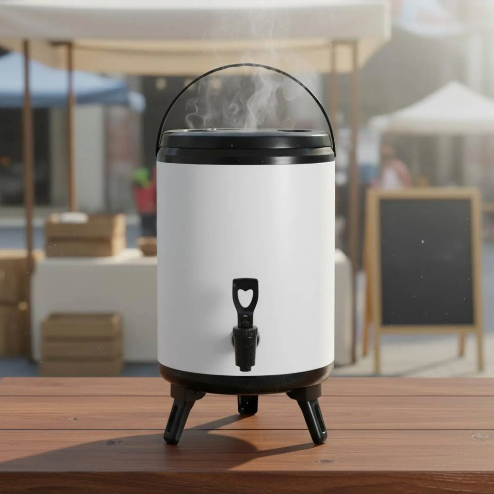 

Professional Milk Tea Barrel Leak-Resistant Lid Large Capacity Hot Cold Drink Dispenser Professional Drink Chiller Easy to Clean